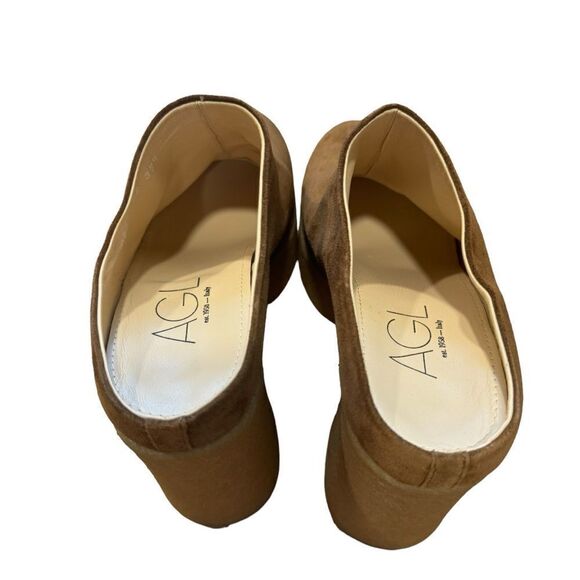 Revolve Attilio Giusti Leombruni AGL Sista Platform Suede Leather Mule Clog 37.5 - Picture 8 of 12